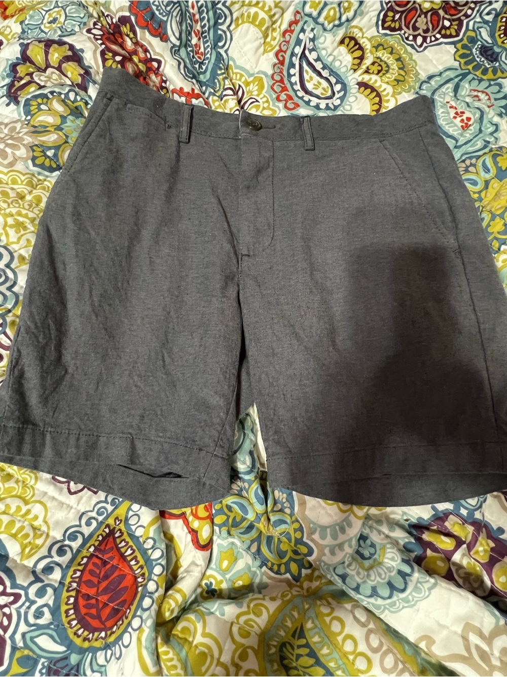 Amazon Essentials Men's Charcoal Flat Front Shorts